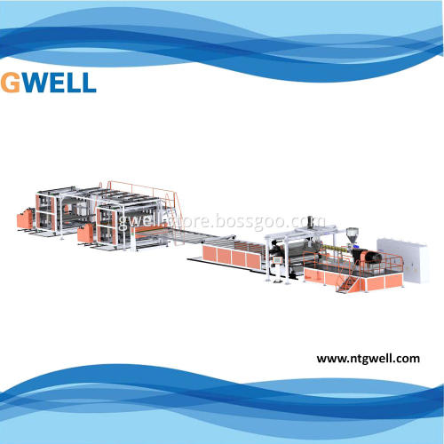 PVC wide floor leather extrusion production line